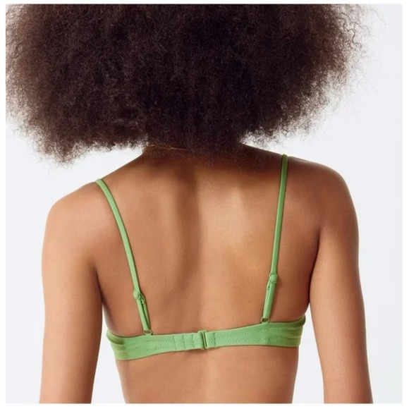 J. Crew Balconette Underwire Bikini Top 32C M Rustic Willow Green BX612 J.Crew - Picture 3 of 4